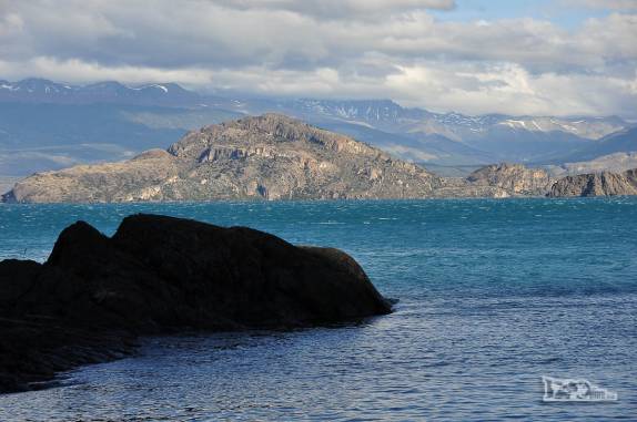 O lago General Carrera, região de Puerto Rio Tranquilo, na Carretera Austral, sul do Chile